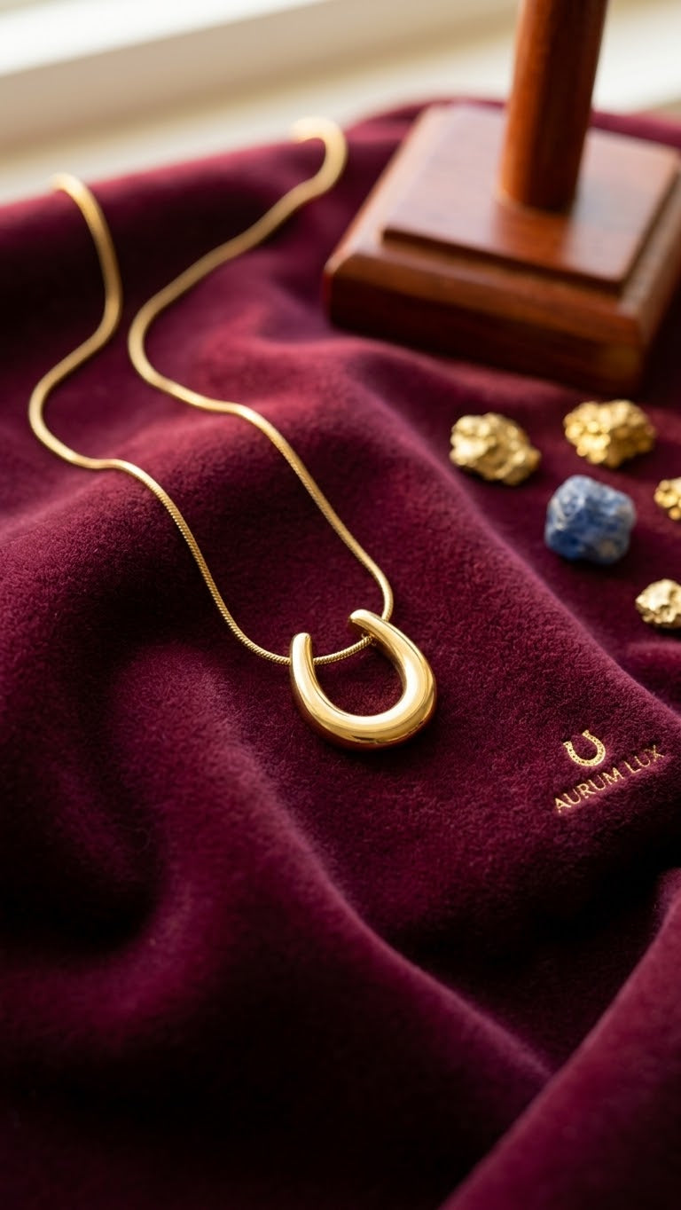 Minimalist Gold Open Circle Pendant Necklace